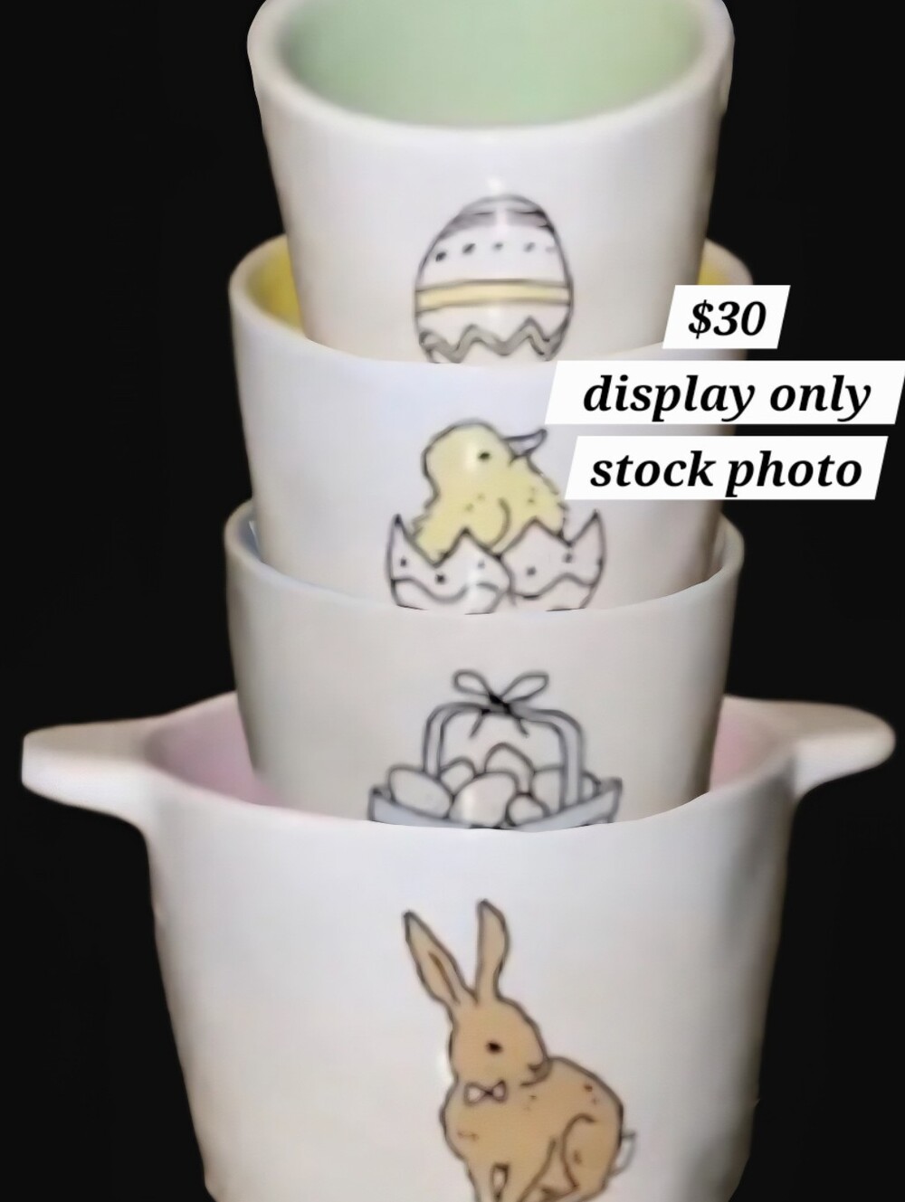 Rae Dunn Easter Measurung Cups Euc